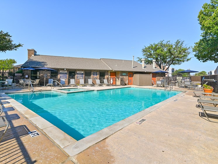 Main Pool at Bookstone and Terrace Apartments in Irving, Texas